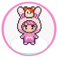 ピンク色のうさぎ