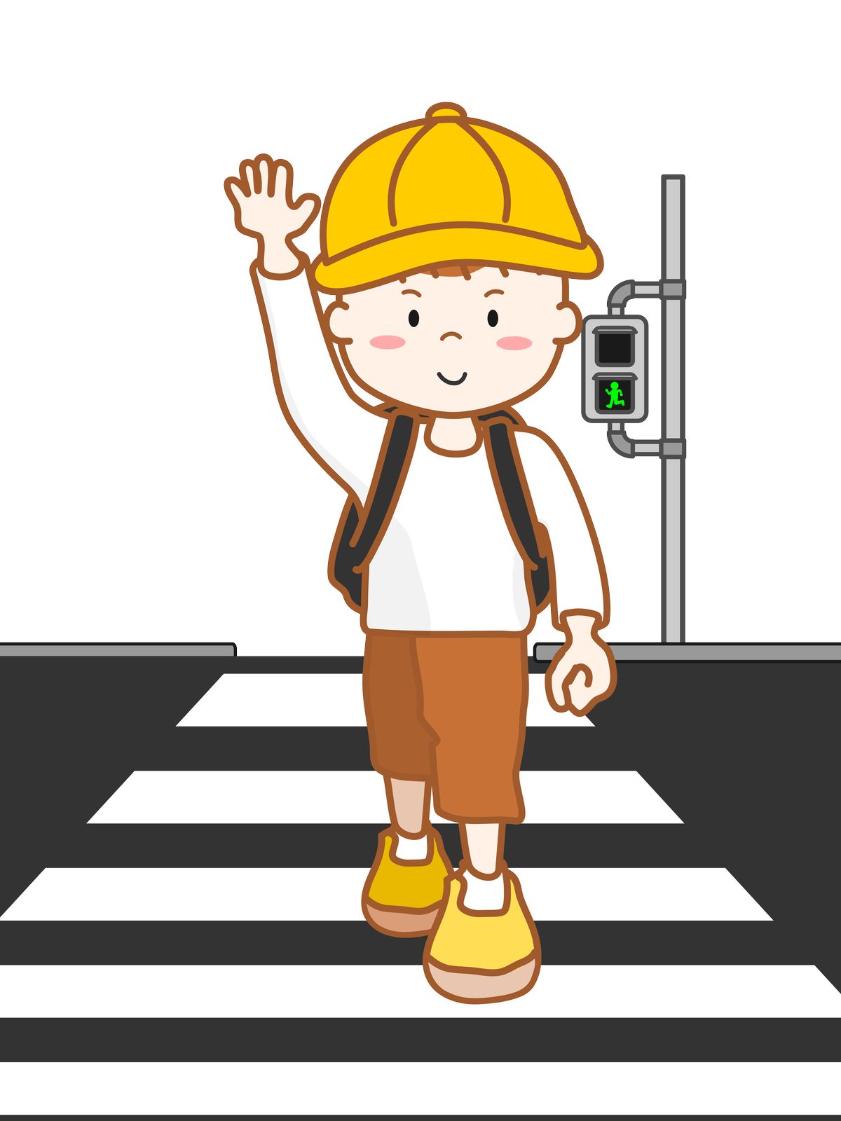 横断歩道を渡る子供