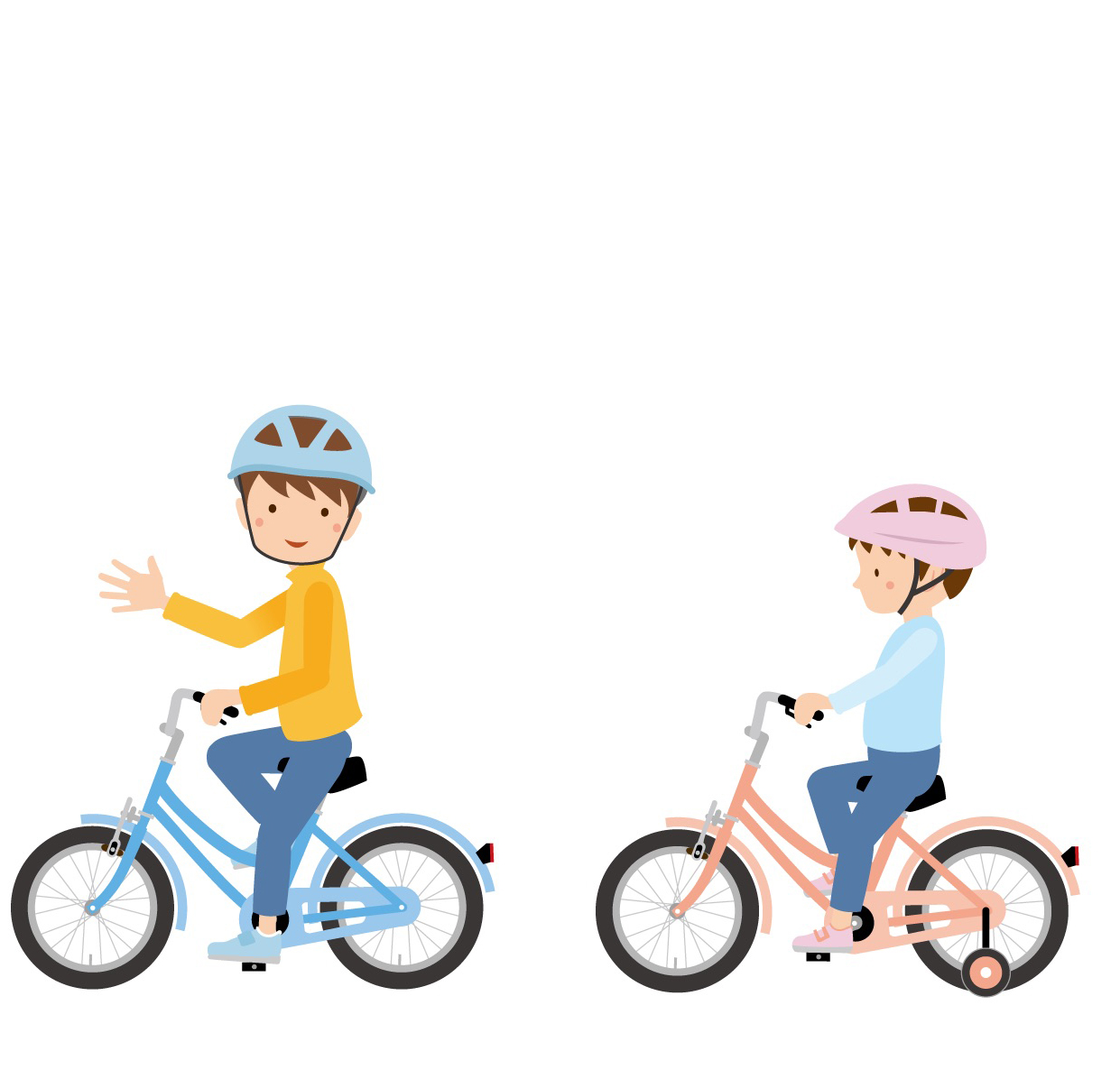 自転車に乗る子供